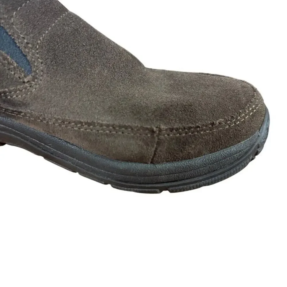 LL Bean Mens Dark Brown Casual Loafers Slip On Shoes Round Toe Suede 7 Wide